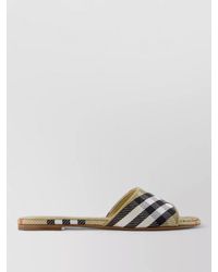 Burberry - Sloane Check Espadrille Sandals Synthetic - Lyst