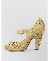 Dolce & Gabbana - Floral Crystal-Embellished Mary Jane Pumps - Lyst