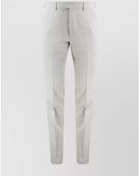 Ami Paris - Wool Trousers With Belt Loops And Front Crease - Lyst