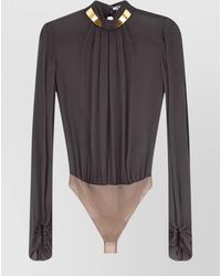 Elisabetta Franchi - Viscose Shirt Body Detail Sheer Design - Lyst