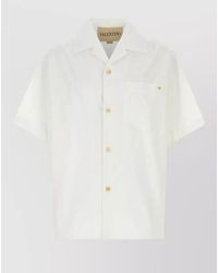 Valentino Garavani - Poplin Shirt Camp Collar Chest Pocket - Lyst