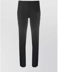 P.A.R.O.S.H. - Wool Mid-Rise Slim-Fit Cropped Tailored Trousers - Lyst