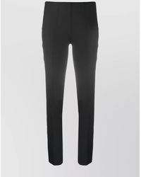 P.A.R.O.S.H. - Wool Mid-Rise Slim-Fit Cropped Tailored Trousers - Lyst
