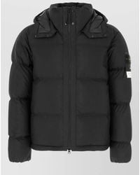 Stone Island - Nylon Down Jacket Hooded Elastic Cuffs Sleeves - Lyst