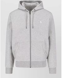 Polo Ralph Lauren - Hooded Jacket Drawstring Ribbed Cuffs Hem - Lyst