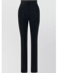 McQueen - Wool Pleated Tailored Trousers - Lyst