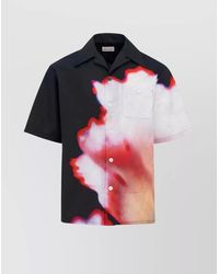 McQueen - Shirt Floral Print Chest Pocket - Lyst