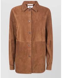Semicouture - Suede Shirt - Lyst