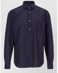 Finamore 1925 - Porto Shirt Button Down Collar Pocket - Lyst