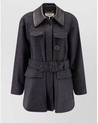 Chloé - Virgin Wool Belted Single Breasted Coat - Lyst