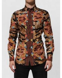 Dolce & Gabbana - Cotton Tiger Carretto Long Sleeve Shirt - Lyst