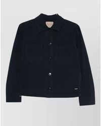 Woolrich - Cotton Overshirt Regular Fit Patch Pockets - Lyst