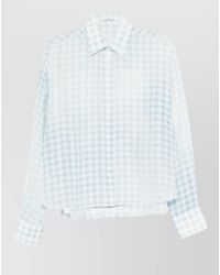 Ermanno Scervino - Silk Checked Long-Sleeve Shirt - Lyst