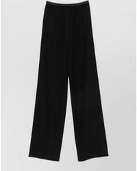 Emporio Armani - Lounge Trousers Relaxed Fit Wide Leg - Lyst