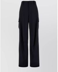 Bottega Veneta - Wool Wide-Leg Cargo Trousers - Lyst