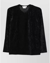 Comme des Garçons - Crinkled Short-Sleeve Round-Neck Top - Lyst