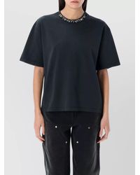 Golden Goose - Cotton Crystal Embellished Boxy T-Shirt - Lyst