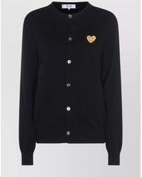 COMME DES GARÇONS PLAY - Wool Long-Sleeve Cardigan - Lyst