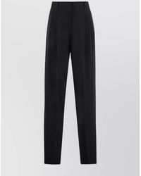 Max Mara - High-Rise Crepe Tailored Trousers - Lyst
