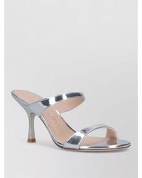 Stuart Weitzman - Nudist 85 Metallic Leather Mules - Lyst