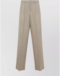 Celine - Pleated Wide Leg Tailored Trousers - Lyst