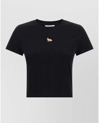 Maison Kitsuné - Baby Fox Cropped T Shirt Short Sleeves - Lyst