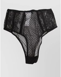 Dolce & Gabbana - Lace Polka-Dot High-Waist Briefs - Lyst