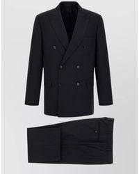Brioni - Wool Mohair Double Breasted Coat - Lyst
