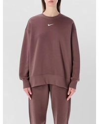 Nike - Crewneck Fleece Oversized Long Sleeve Top - Lyst