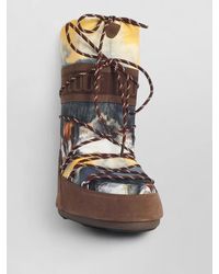 Moon Boot - Icon Postcard Nylon Suede High Top Boots - Lyst