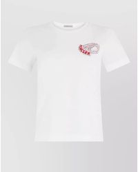Moncler - Cotton Jersey T Shirt Graphic Print - Lyst