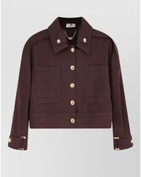 Elisabetta Franchi - Classic Button-Up Jacket - Lyst