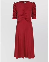 Isabel Marant - Silk Knee-Length Midi Dress - Lyst