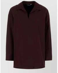 Max Mara - Cristel Poplin Blouse Collared Long Sleeves - Lyst