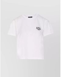 A.P.C. - Organic Cotton Boxy Logo-Embroidered T-Shirt - Lyst
