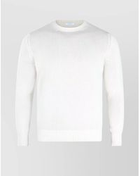 Malo - Soft Texture Crewneck Sweater With Ribbed Cuffs - Lyst