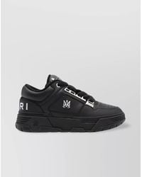 Amiri - Round Toe Leather Sneakers With Perforated Detail - Lyst