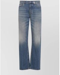 McQueen - Denim Mid-Rise Straight-Leg Jeans - Lyst
