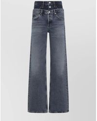 Agolde - Denim High-Rise Double-Waist Straight-Leg Jeans - Lyst