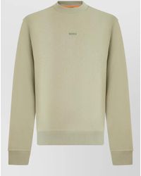 BOSS - Cotton Crew Neck Sweatshirt - Lyst