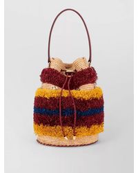 Rabanne - Paco Bucket Raffia Shoulder Bag - Lyst