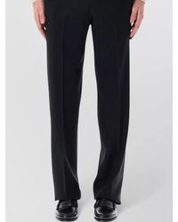 Lardini - Pleated Front Stretch Crepe Tailored Trousers - Lyst
