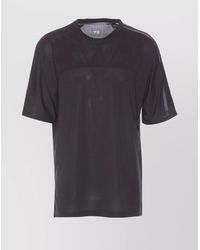 Y-3 - Mesh Crewneck T-Shirt Print - Lyst