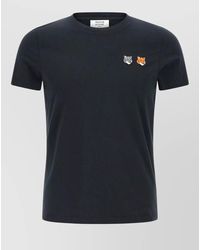 Maison Kitsuné - Organic Cotton Double Fox Head Regular T-Shirt - Lyst