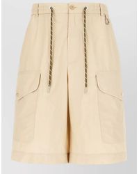 Moncler - Cotton Bermuda Shorts Side And Back Pockets - Lyst