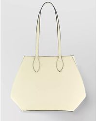 Valextra - Calfskin Leather Tote Bag - Lyst