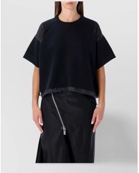 Sacai - Cotton Blend Oversized Short Sleeve T-Shirt - Lyst