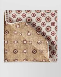 Brunello Cucinelli - Patterned Pocket Square Silk Scarf - Lyst