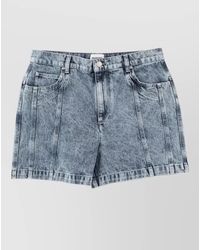 Isabel Marant - Denim Panelled Knee-Length Shorts - Lyst