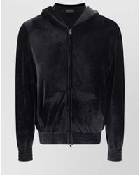 Balenciaga - Velvet Crystal-Embellished Zip-Up Hoodie - Lyst